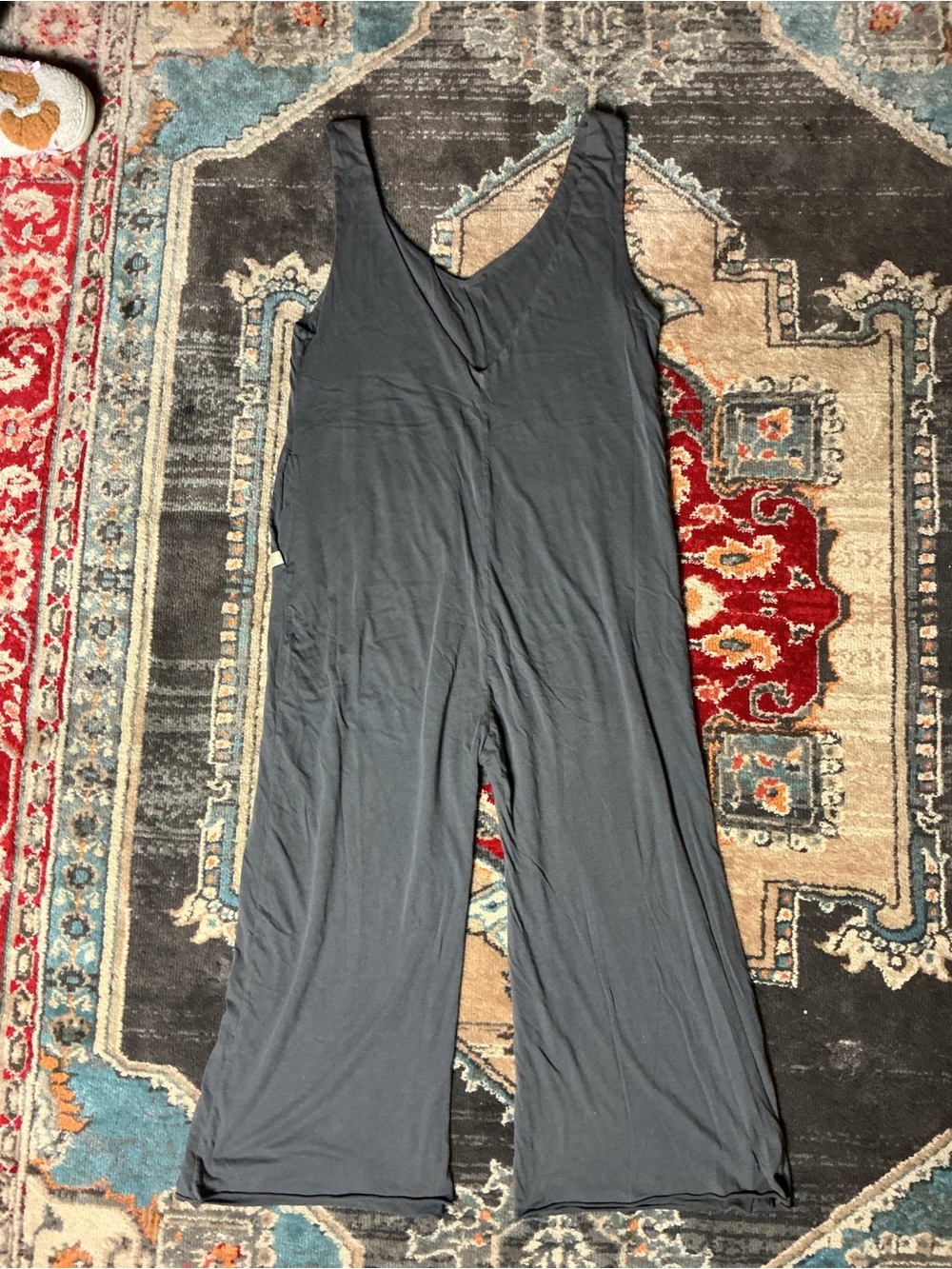 LUNYA Cotton Jumpsuit - Meditative Gray.